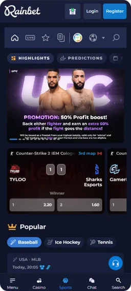 Rainbet live casino tafels Evolution