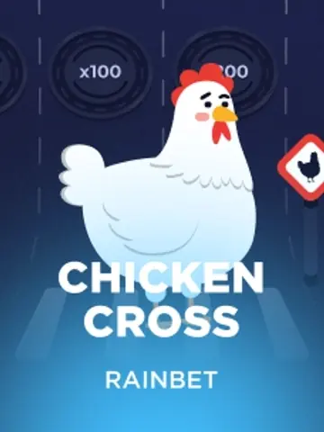 Chicken Cross met een kip die rijstroken oversteekt bij Rainbet