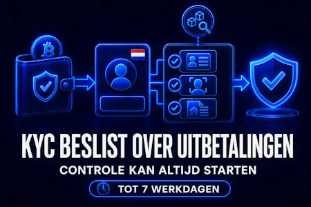 KYC-controle bij Rainbet met identiteitsbewijs, selfie en adresdocument voor uitbetaling