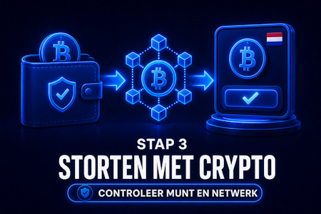 Crypto storten bij Rainbet met controle van de cryptomunt en het juiste netwerk